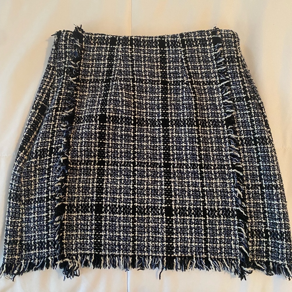 Knit Blue and Black Skirt